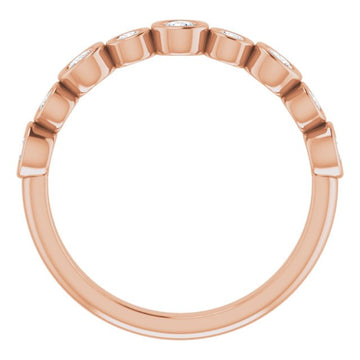 14K Rose 1/2 CTW Lab-Grown Diamond Anniversary Band